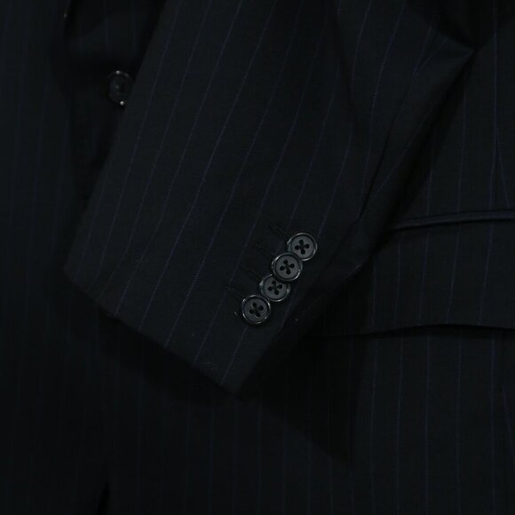 2-piece Samuelsohn Men’s 42R Navy Pinstripe Wool Suit Blazer & Pants Canada - Picture 6 of 16